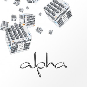 Creation graphique du logotype Alpha pour la Societe Generale