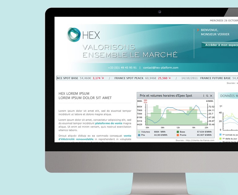 Identite visuelle marque Hex Site internet corporate