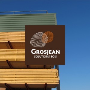 Agence le 6 - Univers visuel et identité corporate Grosjean Solutions Bois
