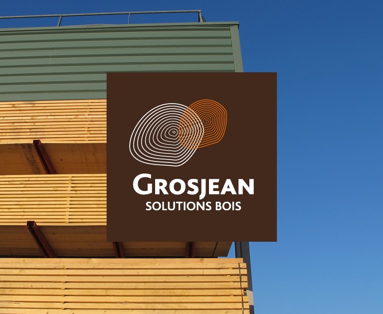 Agence le 6 - Univers visuel et identité corporate Grosjean Solutions Bois