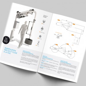 Edition brochure double page produit robotique