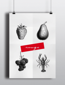 Rouge-Affiche-style graphique-univers viseul