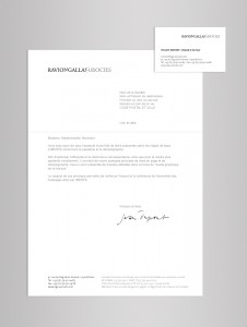 Ravion_Gallas_Associes_Papeterie Identité visuelle Agence le 6