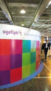 Agefiph_Forum Reussir Ensemble_Agence le 6-Signaletique Stand Fonds