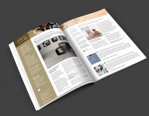 Gerflor-Logotype-Edition-Double page-Magazine interne-charte graphique