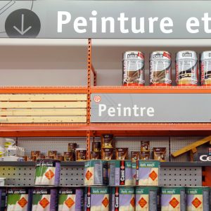 Point P Libre service-Signaletique segmentation metier-Identite visuelle-Creation Agence le 6 Paris