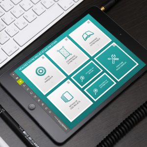 Appli_Realite augmentee_Creation gamme de pictogrammes_Ecrans Ipad_Placo_AgenceLe6_Design graphique Paris