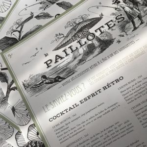 Caudalie_Etangs de Corot_Creation graphique edition menu gazette_Agence le 6_Paris_2