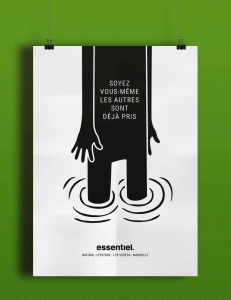 Essentiel-Lifestore-Poster2-Concept store-Marseille-Enseigne-Architecture commerciale-Agence de design le 6 PAris