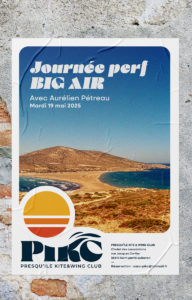 Agence le 6 - Logotype Pikc - kitesurf - wingfoil -Association -Quiberon- Identité visuelle -Poster-Affiche- Paris Agence de design corporate